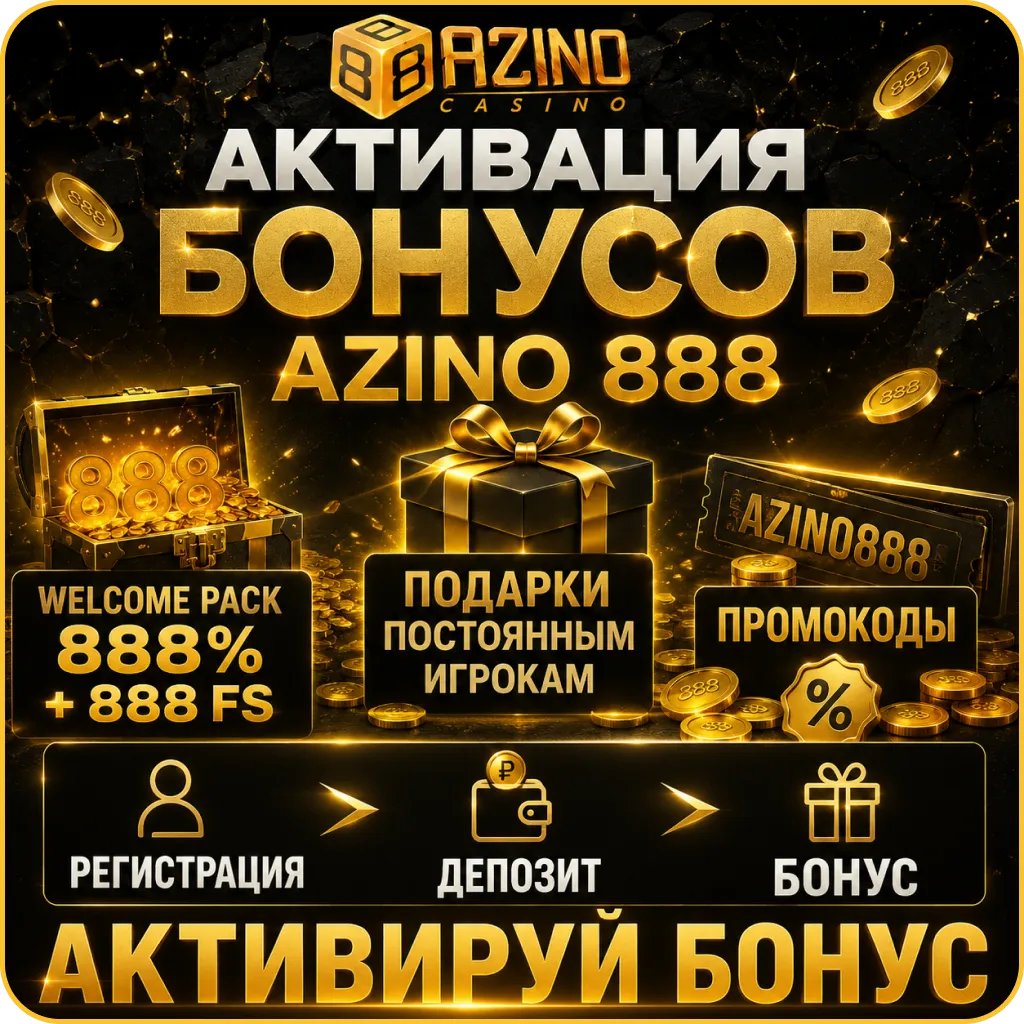 Активация azino 888 бонус